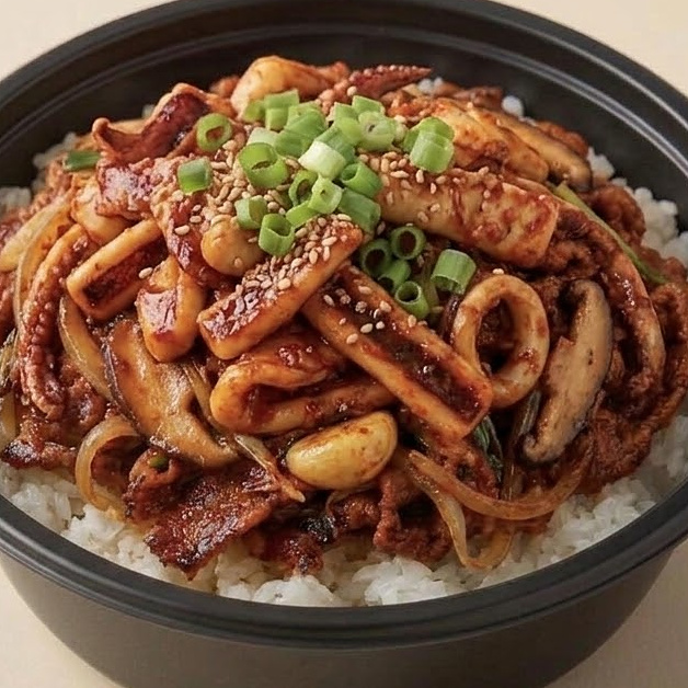 Spicy Squid Rice Bowl